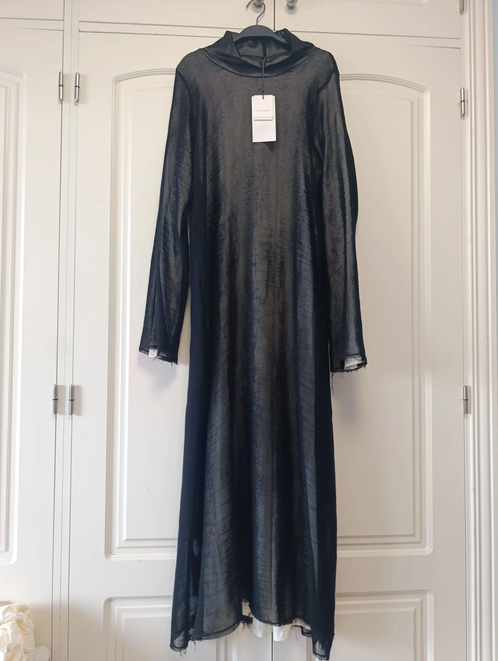 Vestido Zara largo combinado duplo tecido tamanho L – photo 19